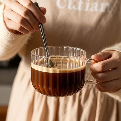 【高硼硅玻璃杯】高颜值咖啡杯