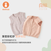 微狮牧尼女宝宝针织马甲春秋季 百搭外套 婴儿毛衣纯棉甜美婴童开衫