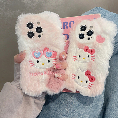 可爱卡通Hellokitty猫适用苹果15Pro手机壳VIVOX100/OPPO/华为Nova12/荣耀200Pro/小米14/红米Note13R保护套