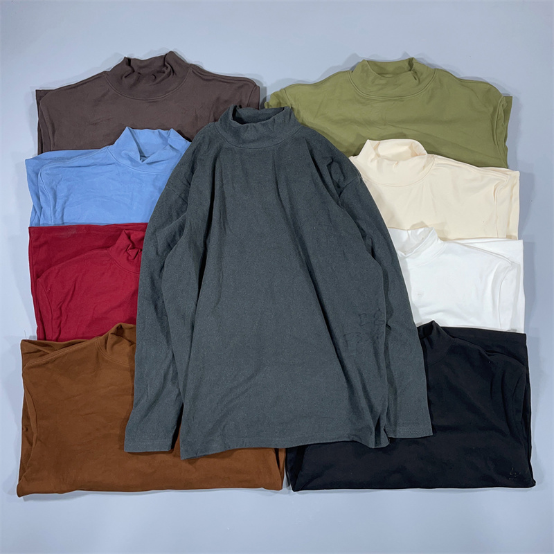 国内长袖德绒男士加厚保暖高领