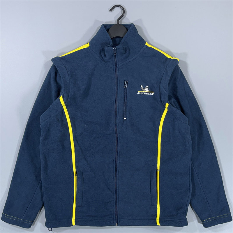 老百姓 元 欧美米其林摇粒绒加厚全拉链外套可脱袖变马甲背心男士