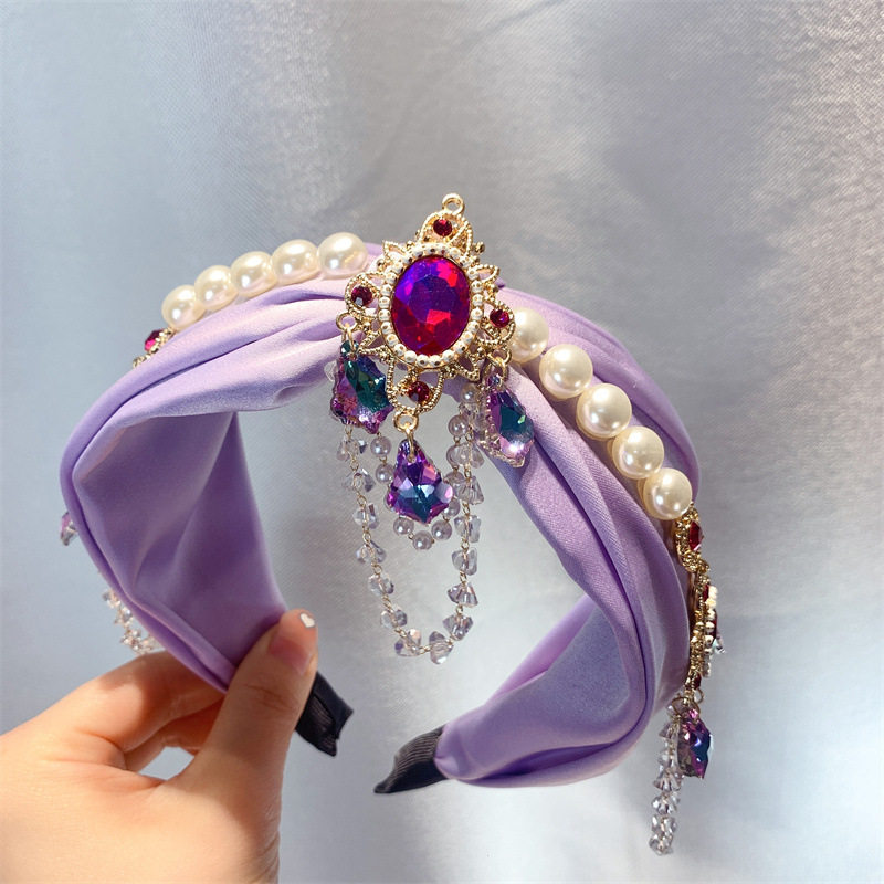 印度舞娘额饰发箍女夸张走秀时髦发夹吊坠水钻气质网红复古发卡潮