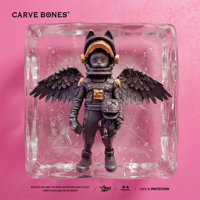 CARVE BONES刻骨原创设计项链毛衣链银饰k金饰品轻奢精灵天使吊坠
