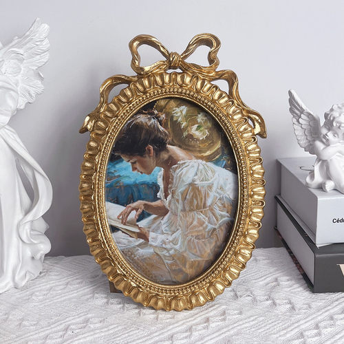 法式复古蝴蝶结相框浮雕树脂画框