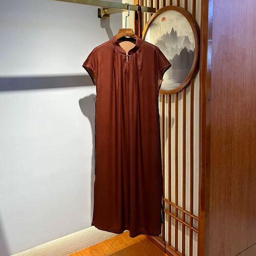 重磅真丝香云纱连衣裙