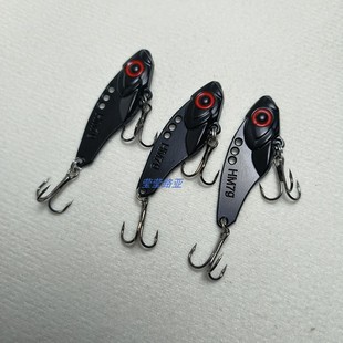 5只薄背金属黑色VIB路亚饵套装 铁板饵亮片淡水海钓鲈鱼翘嘴假饵
