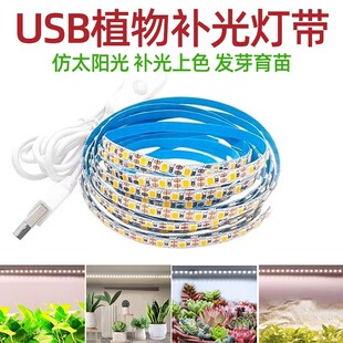 植物生长灯带USB充电全光谱太阳光植物补光灯多肉育苗鱼缸爆藻灯