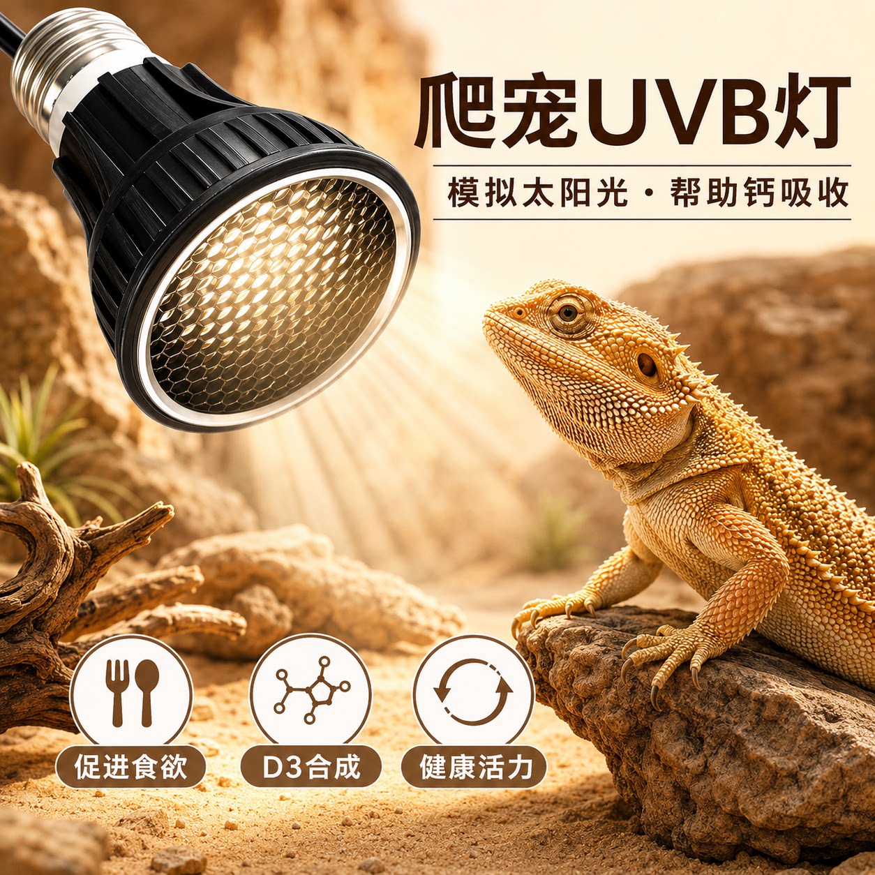 uvb专用乌龟晒背灯爬宠太阳灯罩蜥蜴加热灯陆龟爬虫保温照明灯泡