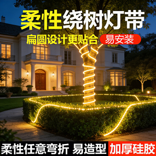 台湾加拿大110v别墅外墙夜景装饰灯户外防水挂树绕树超亮强光灯带