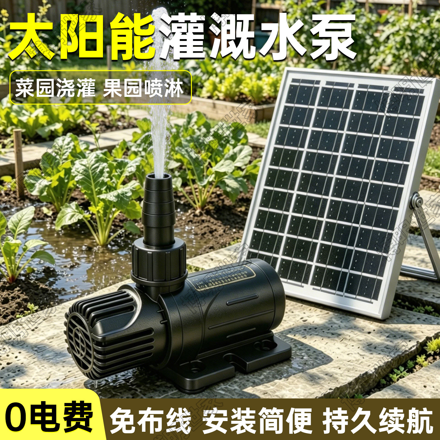 太阳能小型鱼池鱼缸抽水泵潜水泵
