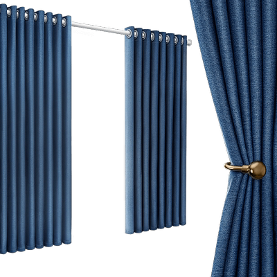 轻奢棉麻窗帘卧室免打孔安装整套