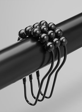 【包邮】卫生间滚珠浴帘挂钩环不锈钢葫芦五铢大号浴帘挂钩12个装