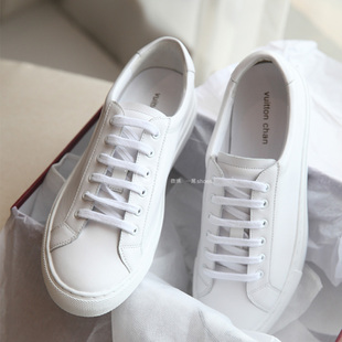 胎羊皮内里 ins刘雯宋佳同款common小白鞋女系带春秋板鞋休闲鞋