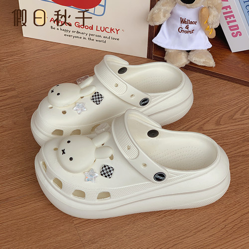 假日秋千卡通足弓设计女款洞洞鞋