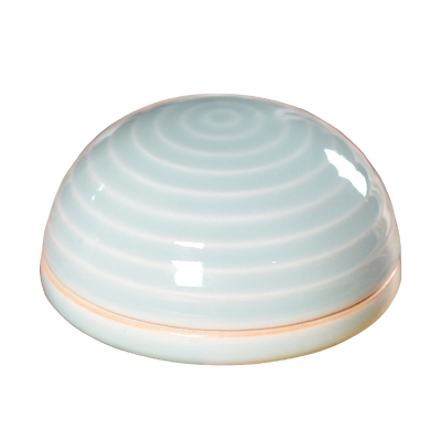 双维玄纹青瓷书画印泥陶瓷盒印泥缸书画印泥容器文房四宝陶瓷盒书法国画印泥盒印缸篆刻用品