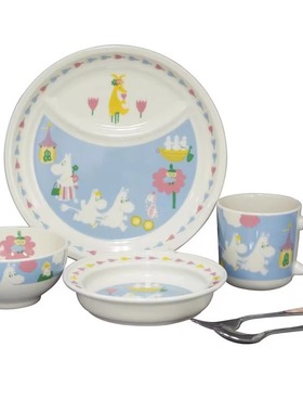 日本代购 yamaka山加商店 姆明moomin 马克杯 碗 盘子 餐具套装