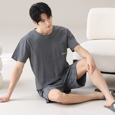 短袖短裤加肥加大XXXXXXL肥佬莫代尔棉240斤男士夏季睡衣260斤6XL