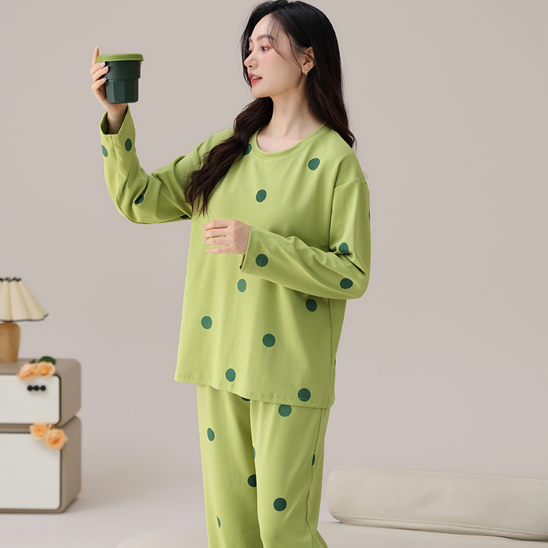 200斤220斤5XL6XL肥胖妹妹特大码纯棉长袖睡衣女士宽松家居服套装