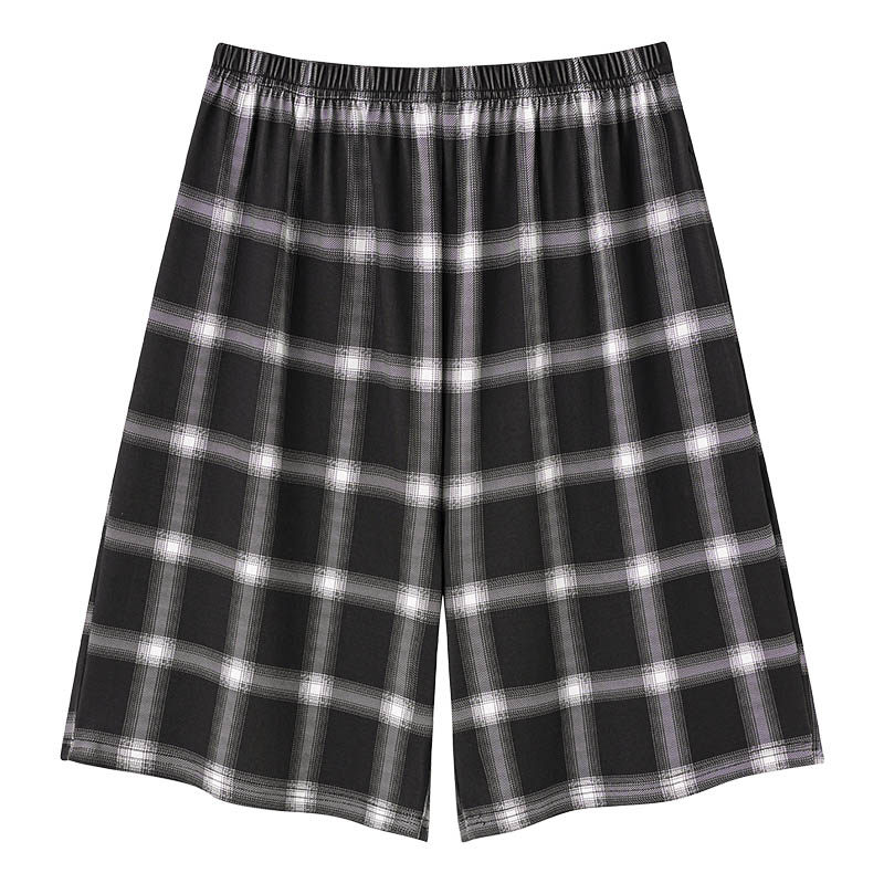 夏季莫代尔棉男士五分家居睡裤特大码沙滩裤短裤220斤250斤5XL6XL