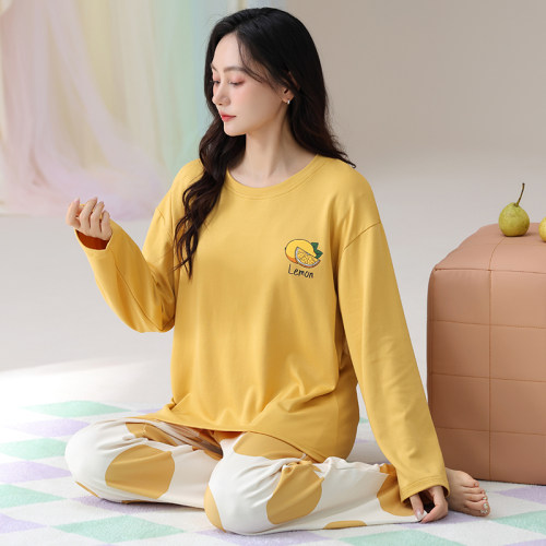 秋冬季长袖睡衣加肥加大码宽松女士200斤胖mm家居服套装220斤5XL