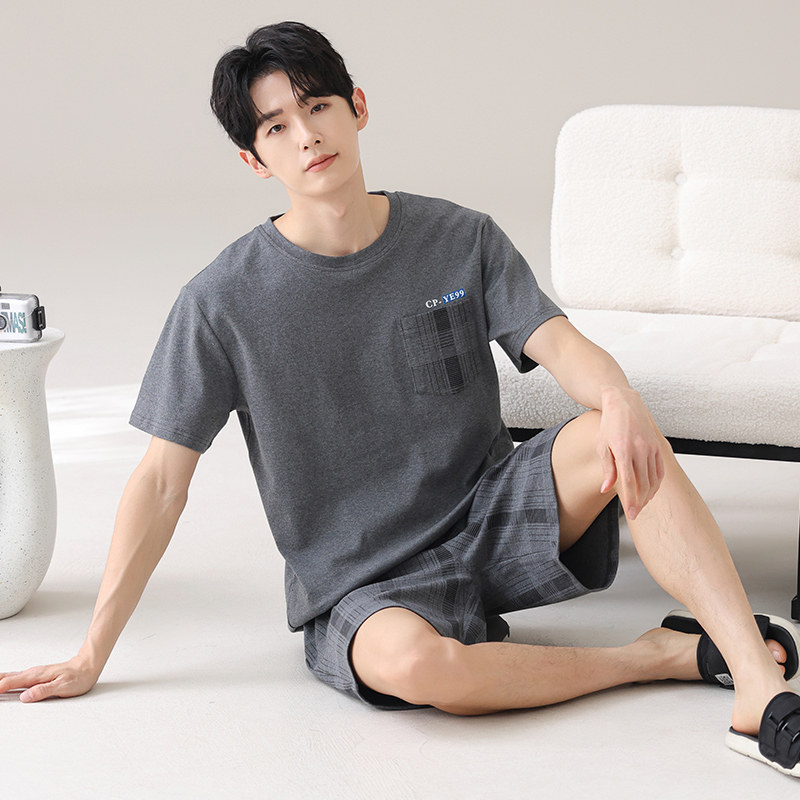 5XL特大码短袖短裤睡衣男夏胖子加肥加大码250斤肥佬莫代尔棉6XL
