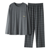 260斤6XL秋冬家居服套装 睡衣男士 胖子肥佬240 250 长袖 纯棉特大码