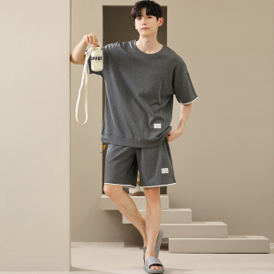 男士睡衣莫代尔棉特大码短袖短裤夏季200斤250斤5XL6XL家居服套装