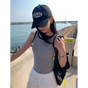 yesyellow 内搭女 韩系新品 棉质背心吊带双U领纯色高弹打底基础款