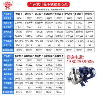 粤华BK高扬程水泵静音自来水增压泵离心泵不锈钢叶轮微型水泵电动