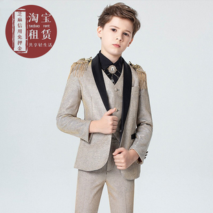 男童西装套装出租男孩子钢琴演奏比赛考级御用西装六件套租赁