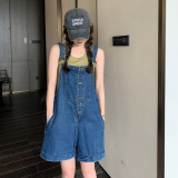 孕妇装2022夏季新款时尚牛仔背带短裤韩版薄款洋气外穿裤子，女装牛仔裤，浙宝179