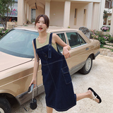 大货已出!!!2023年新款大码牛仔背带裙女宽松高腰1621-P95-K148，女装连衣裙，浙宝179