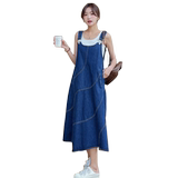 牛仔背带裙女2025春夏季新款韩系复古百搭遮肉修身宽松A字连衣裙，女装连衣裙，浙宝179