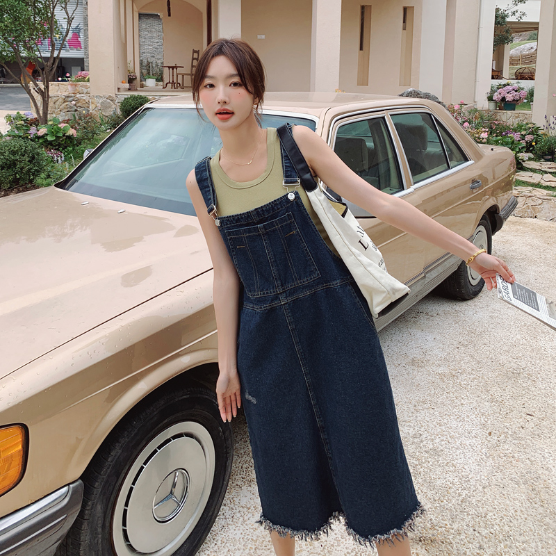 大货已出!!!2023年新款大码牛仔背带裙女宽松高腰1622-P95-K148，女装连衣裙，浙宝179
