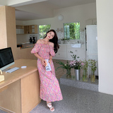 MadmanMomo原创定制碎花泡泡袖方领公主连衣裙蓬蓬摆裙子，女装连衣裙，浙宝179