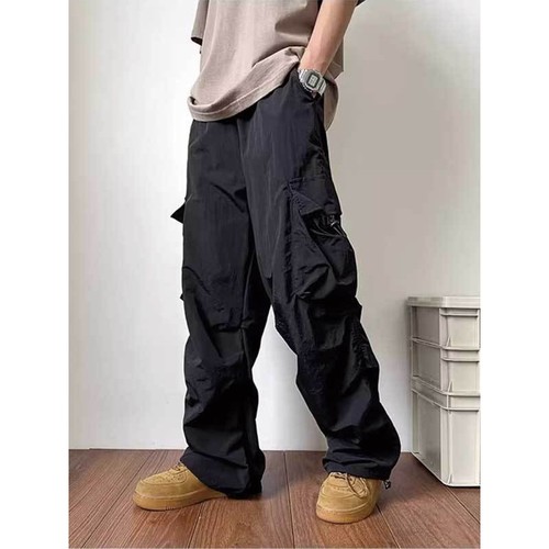 美式复古多口袋工装裤宽松改良军裤男女中性街头潮流直筒阔腿长裤