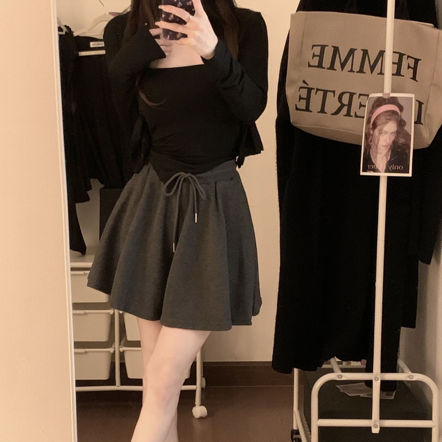 三分裤裙新中式女短裤家居阔腿短裤女宽松百搭休闲裤裤裙女装裤子