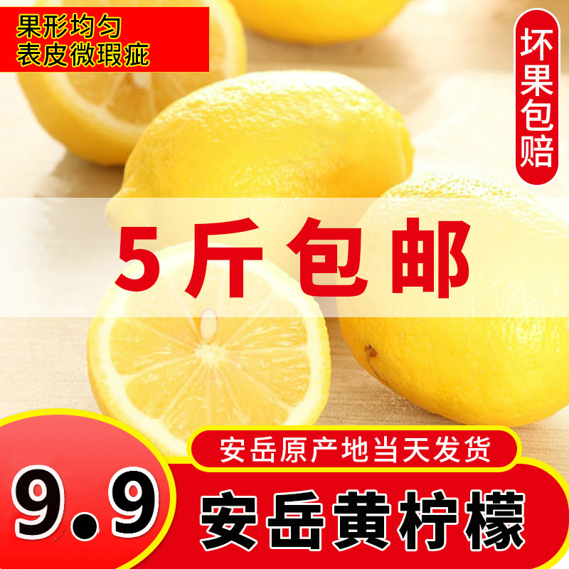四川安岳黄柠檬当季新鲜现摘水果皮薄2-3级网红鸡爪可用5斤包邮