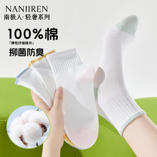 爆款 纯棉短袜2025新款 防臭吸汗透气女士中短筒袜PB 薄款 袜子女夏季