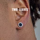 TWO LEAVES S925纯银黑玛瑙罗马数字耳钉圆形百搭街头男女潮耳饰