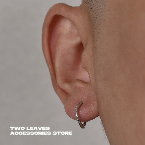 TWOLEAVES925银不规则波浪耳环