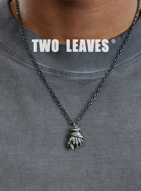 TWOLEAVES925银哥特风蛇手吊坠