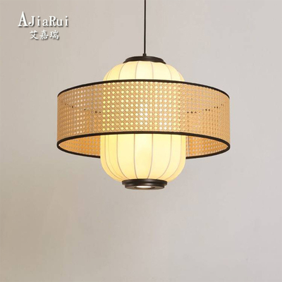 餐饮店专用射灯中式餐厅吊灯日式复古藤艺饭店火锅店茶楼卡座灯
