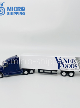 航运合金货柜车模型1:64集装箱车美式货柜车模型箱式车可定制摆件