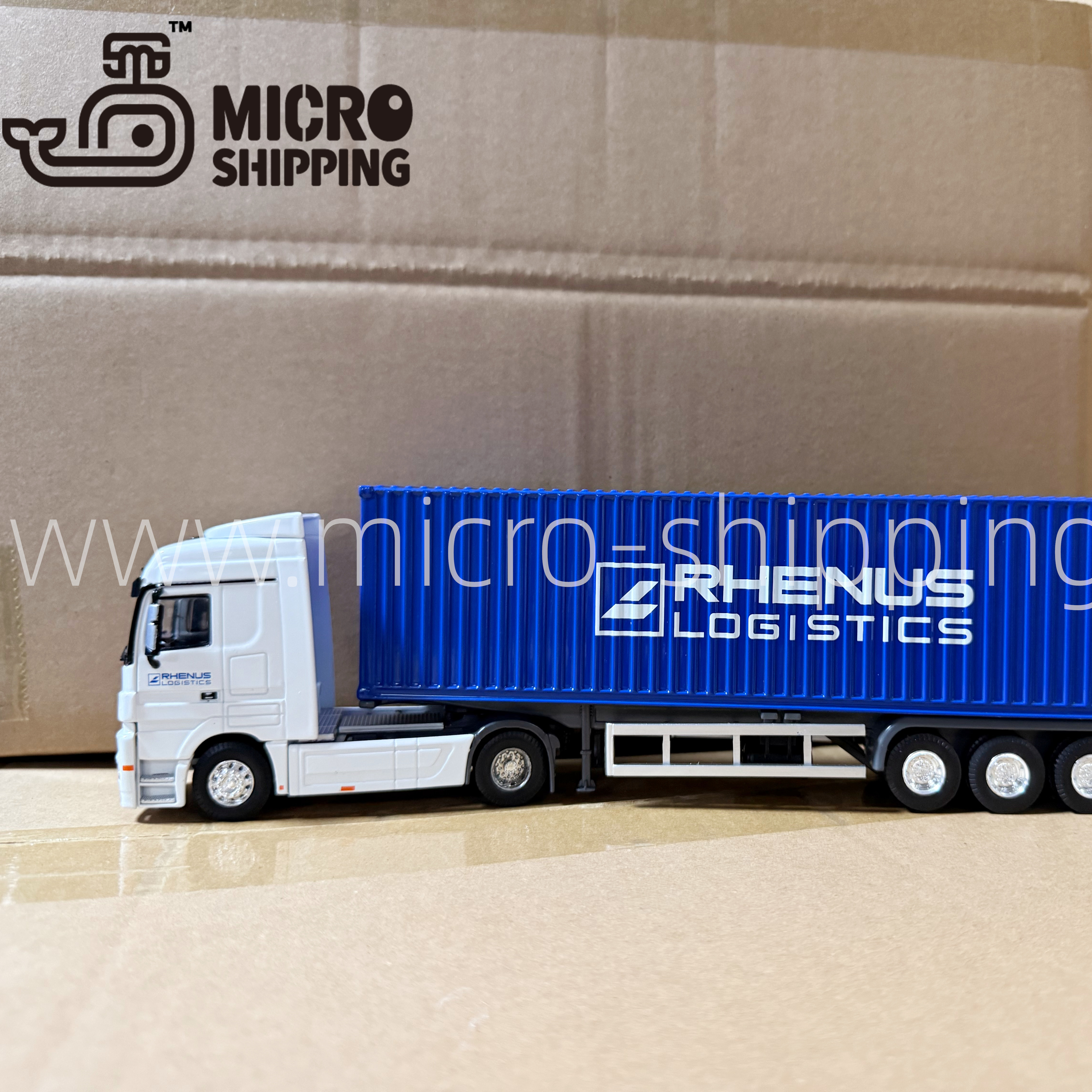 Rhenus合金货柜车模型1：50集装箱车模型车模型箱式车模高端礼