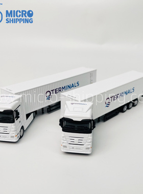 运输合金货柜车模型1：87集装箱车模型可分航运礼品创意收藏定制