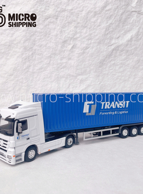 Transit合金货柜车模型1：50集装箱车模型车模型箱式车模高端礼