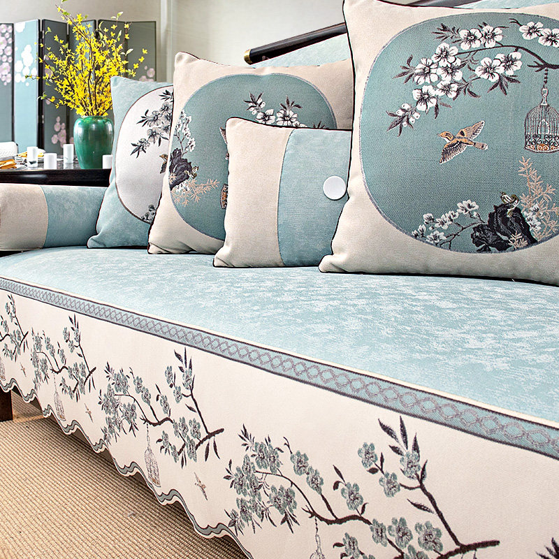 新中式沙发垫定制中国风r现代实木四季通用防滑坐垫布艺轻奢套罩,居家布艺,沙发垫,淘宝优惠券,粉丝福利购,淘宝优惠卷