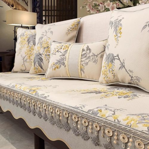 新中式沙发垫四季通用防滑坐垫