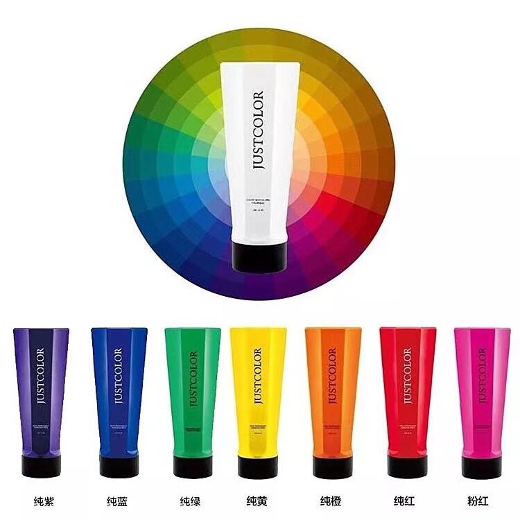 色彩革命 JUSTCOLOR 润色酸性护理染膏 弱酸性彩色染膏 潮色酸护